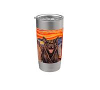 The Scream Art Funny Bat Meme Stainless Steel Insulated Tumbler