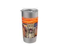 The Scream Art Funny Clouded Leopard Meme Stainless Steel Insulated Tumbler
