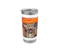 The Scream Art Funny Clouded Leopard Meme Stainless Steel Insulated Tumbler
