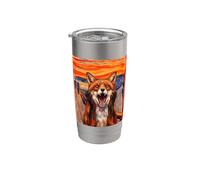 The Scream Art Funny Fox Meme Stainless Steel Insulated Tumbler
