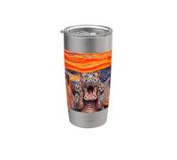 The Scream Art Funny Hippo Meme Stainless Steel Insulated Tumbler