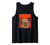 The Scream Art Funny Lioness Meme Tank Top