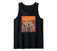 The Scream Art Funny Pallas's Cat Meme Tank Top