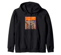 The scream art funny Pallas's Cat meme Zip Hoodie