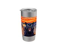 The Scream Art Funny Panther Meme Stainless Steel Insulated Tumbler