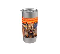 The Scream Art Funny Rhino Meme Stainless Steel Insulated Tumbler