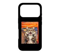 The scream art funny Siberian cat meme Case for iPhone 17 Pro