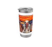 The Scream Art Funny Stork Meme Stainless Steel Insulated Tumbler