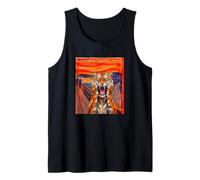 The Scream Art Funny Tiger Meme Tank Top