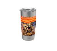 The Scream Art Funny Tortoise Meme Stainless Steel Insulated Tumbler