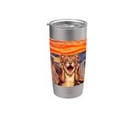 The Scream Art Funny Weasel Meme Stainless Steel Insulated Tumbler