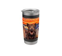 The Scream Art Funny Wild Boar Meme Stainless Steel Insulated Tumbler