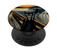 The Scream Black Cat Munch Expressionism Artsy PopSockets Swappable PopGrip