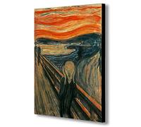 The Scream By Edvard Munch - Canvas Wall Art Framed Print Various Sizes (A4 12x8 inches)