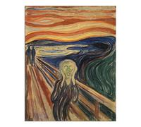 The Scream by Edward Munch Famous Oil Painting Reproduction Posters Wall Art Canvas Prints Abstract Picture Modern Artwork Wall Decor for Living Room office Home Bedroom (8"x10" (20x25cm), Unframe)