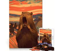 The Scream Capybara 1000 Piece Jigsaws for Teenagers Puzzle Wise Think Toy Simple Fun Tight Cut Santa Wish Pick (38x26cm)