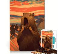The Scream Capybara Teenagers 1000 Piece Jigsaw Puzzle Mind Exercise Toy Group Play Precision Cut Festival Gift (50x75cm)
