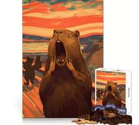 The Scream Capybara Teenagers 1000 Piece Jigsaw Puzzle Mind Exercise Toy Group Play Precision Cut Festival Gift (50x75cm)