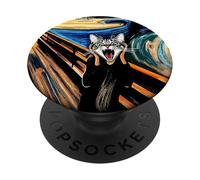 The Scream Edvard Munch Cat PopSockets Swappable PopGrip