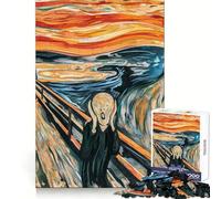 The Scream Edvard Munch Jigsaw Puzzles for Teenagers 1000 Pieces Raise Memory Slow Enjoy Clean Edge (50x75cm)