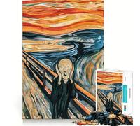 The Scream Edvard Munch Teenager Jigsaw Puzzles 1000 Pieces Memory Boost Home Activity Pattern Assembly Perfect Present (38x52cm)