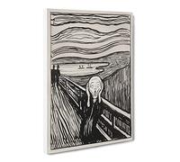 The Scream Sketch By Edvard Munch Canvas Print | Gallery Wrapped 30mm Frame Wall Art | 30x20 inches | Ready to Hang | Classic Picture | Living Room Bedroom Lounge Office