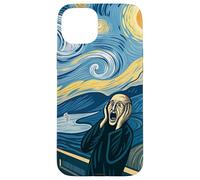 The Scream Starry Night Fusion Surrealist Expression Art Case for iPhone 15 Plus
