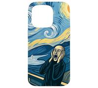 The Scream Starry Night Fusion Surrealist Expression Art Case for iPhone 15 Pro