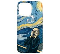 The Scream Starry Night Fusion Surrealist Expression Art Case for iPhone 15 Pro Max