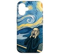 The Scream Starry Night Fusion Surrealist Expression Art Case for iPhone 16