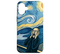 The Scream Starry Night Fusion Surrealist Expression Art Case for iPhone 16 Plus