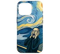 The Scream Starry Night Fusion Surrealist Expression Art Case for iPhone 16 Pro