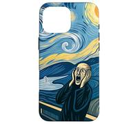 The Scream Starry Night Fusion Surrealist Expression Art Case for iPhone 16 Pro Max
