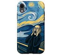 The Scream Starry Night Fusion Surrealist Expression Art Case for iPhone XR
