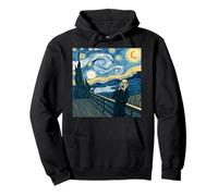 The Scream Starry Night Fusion Surrealist Expression Art Pullover Hoodie