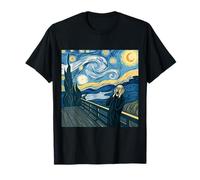The Scream Starry Night Fusion Surrealist Expression Art T-Shirt