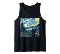 The Scream Starry Night Fusion Surrealist Expression Art Tank Top