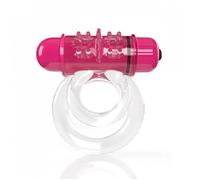 The Screaming O 4T DoubleO 6 Super Powered Vibrating Double Cock Ring Strawberry
