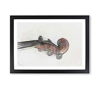 The Scroll of a Violin in Abstract Framed Print | A2 Black Framed Wall Art | Ready to Hang | Abstract Music Picture | Living Room Bedroom Lounge Office