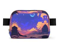 The sea at Sunset Fanny Pack for Men Women, Water Resistant, Adjustable Crossbody Strap