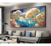 The Sea Diamond Art, Diamond Painting Mysterious 60x120 cm, 5D Full Round Drill Crystal Art Craft Kits Beginner Hobbies for Adults, Rhinestone Embroidery Gem Canvas Paintings for Home Room Decor S353