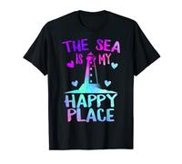 The Sea Is My Happiest Place Lighthouse Summer Vacation Trip T-Shirt