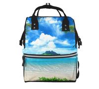 The Sea Prints Changing Bag Backpack Baby Diaper Bags for Mom Dad, Waterproof Nappy Rucksack Multifunctional Travel Bag