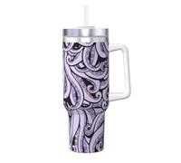 The Sea Witch Inspired Print 40oz with Straw and Lid, Stainless Steel Double Wall Vacuum Insulated Coffee Mug for Hot and Cold Coffee, Travel Mug with Handle