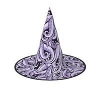 The Sea Witch Inspired Print Halloween Witch Hat,Foldable Spire Hat,Suitable For Halloween Carnival,Masquerade,Party Costume Accessories
