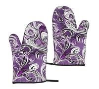 The Sea Witch Inspired Print Kitchen Accessories Oven Gloves Set of 2 Pieces,High Heat Resistant Anti Slip Oven Gloves for Outdoor Bbq Gloves Kitchen Cooking Baking Chef Gift.