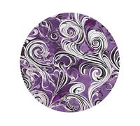 The Sea Witch Inspired Print Leather Coaster Set of 6 Pieces,Round Heat-Resistant Drinks Coffee Decorative Coaster for Living Room Kitchen,4 in