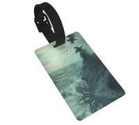 The Sea Witch Inspired Print Luggage Tags with Detachable Wristband, Travel Bag Tags, Easy to Identify