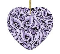 The Sea Witch Inspired Print New Ceramic Christmas Tree Hanging Heart Decoration Decoration Pendants