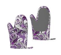 The Sea Witch Inspired Print Oven Mitts Sets,Kitchen Heat Insulation Glove Silica Gel Surface Safe for Baking Cooking BBQ Cooks Gifts,Pack of 2